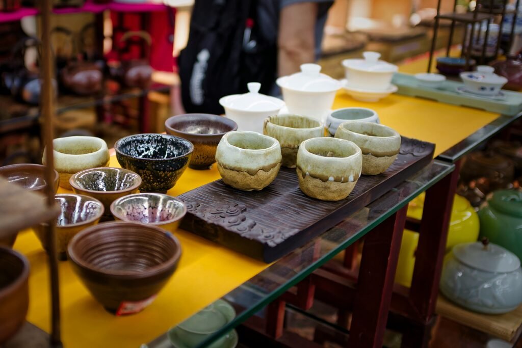 Tea Cups on decorated table